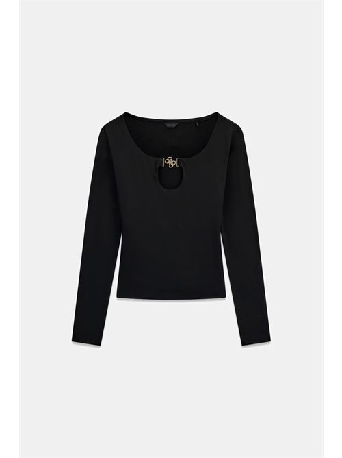 Top con dettagli gioiello GUESS | W6BP27K6288/JBLK